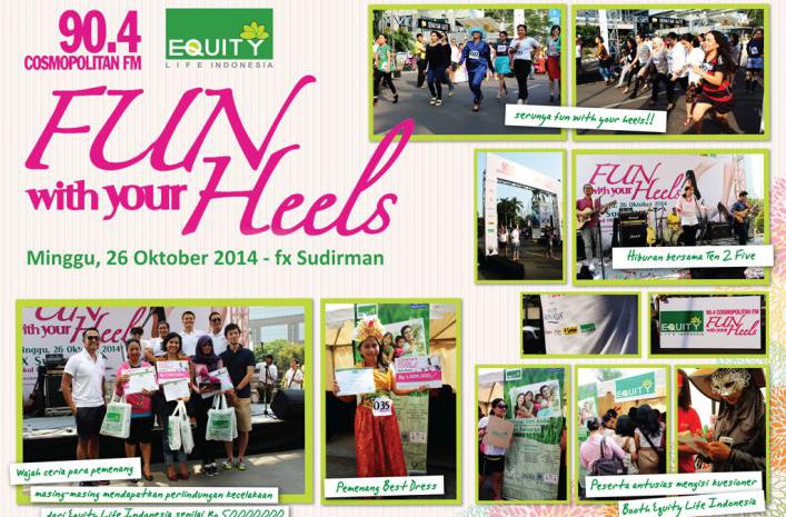  Equity Life Indonesia Jadi Sponsor Pada Acara Cosmopolitan FM “Fun with Your Heels”