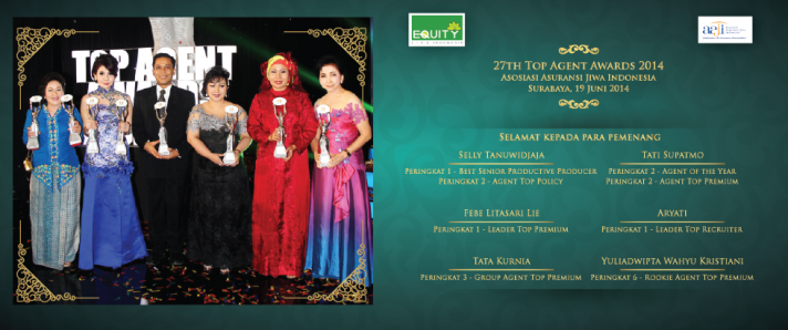  Equity Life Indonesia Raih 8 Piala Top Agent Award AAJI 2014 di Surabaya