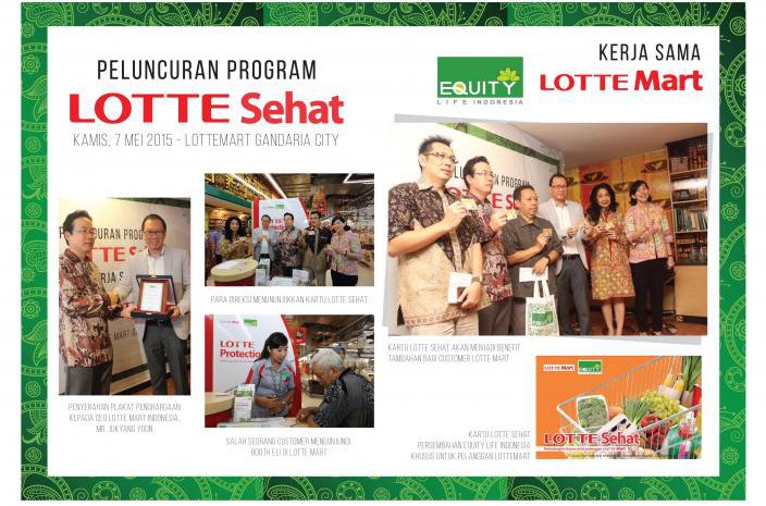  Peluncuran Program Lotte Sehat Untuk Pelanggan LOTTE Mart Persembahan Equity Life Indonesia dan LOTTE Mart Indonesia